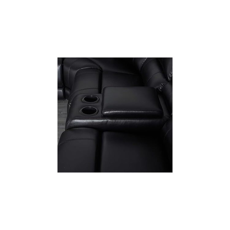 L-Shaped Manual Reclining Sectional Sofa for Living Room