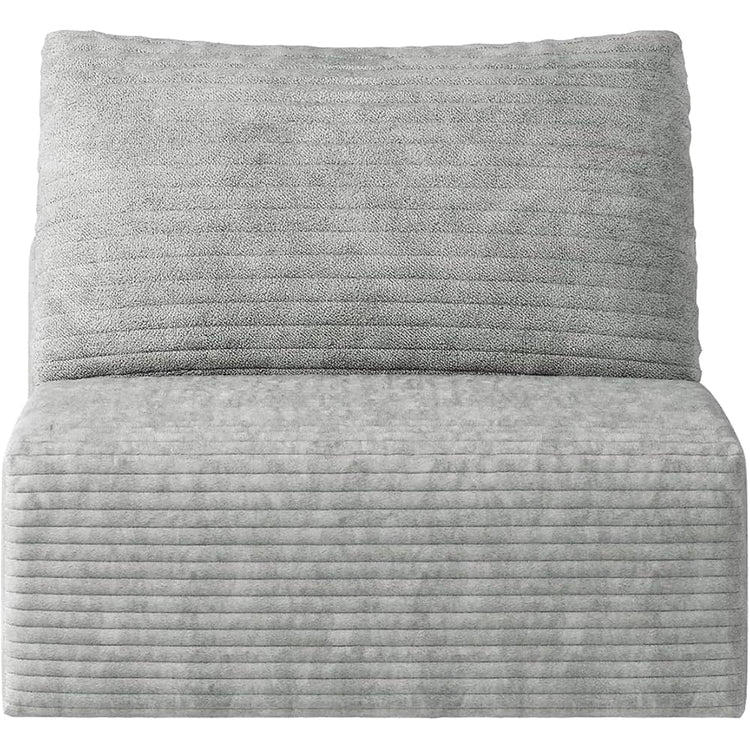Compression Single Seat Sofa - 27.9" Modular Sectional Middle Seat Module, Corduroy Upholstery, No Assembly Required,Grey